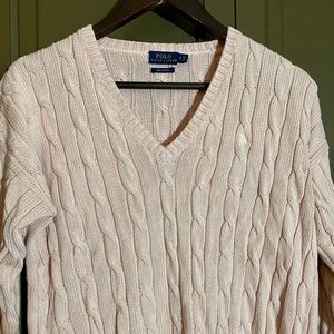 POLO RALPH LAUREN Pink Cable-Knit Sweater